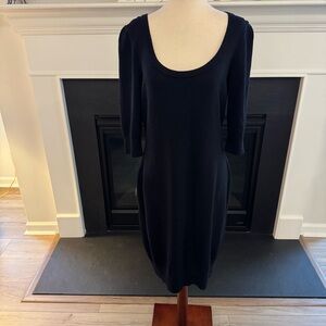 St. John Collection Black Knit Midi Dress – Size S